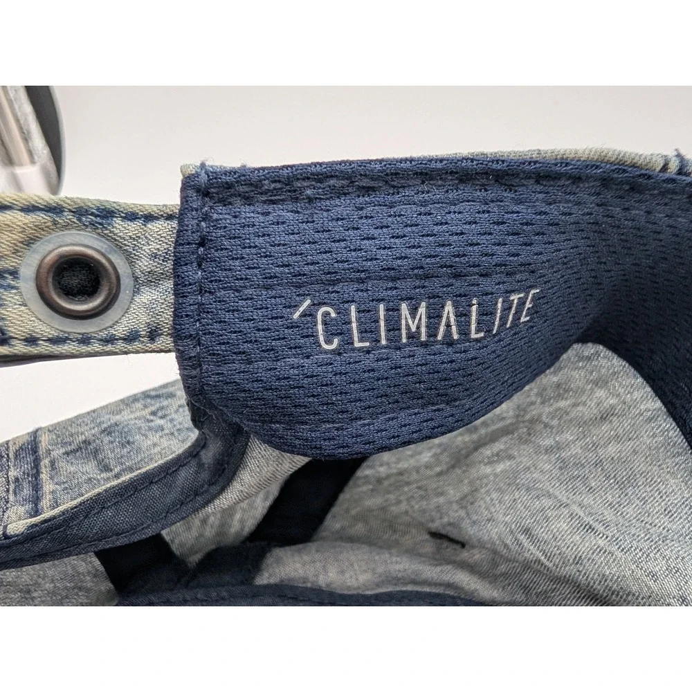 Adidas Climalite Acid Wash Denim Baseball Cap Blue Adjustable Strapback Hat
